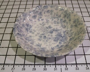Nikko Blossom Time Tea Rose Soup Cereal Bowl Blue White Chintz Floral - Picture 1 of 5
