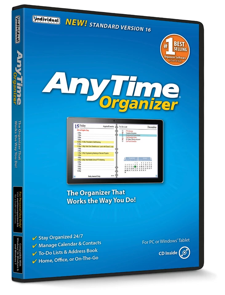 Individual Software AnyTime Organizer Standard 16 PC NEW! - Image 1 of 4