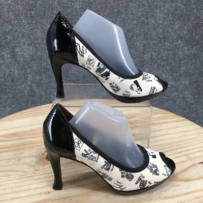 Donald J Tacones Pliner Mujer 7 Bomba Multicolor Sin Cordones Informales Peep Toe Stilleto Foto 1 de 4