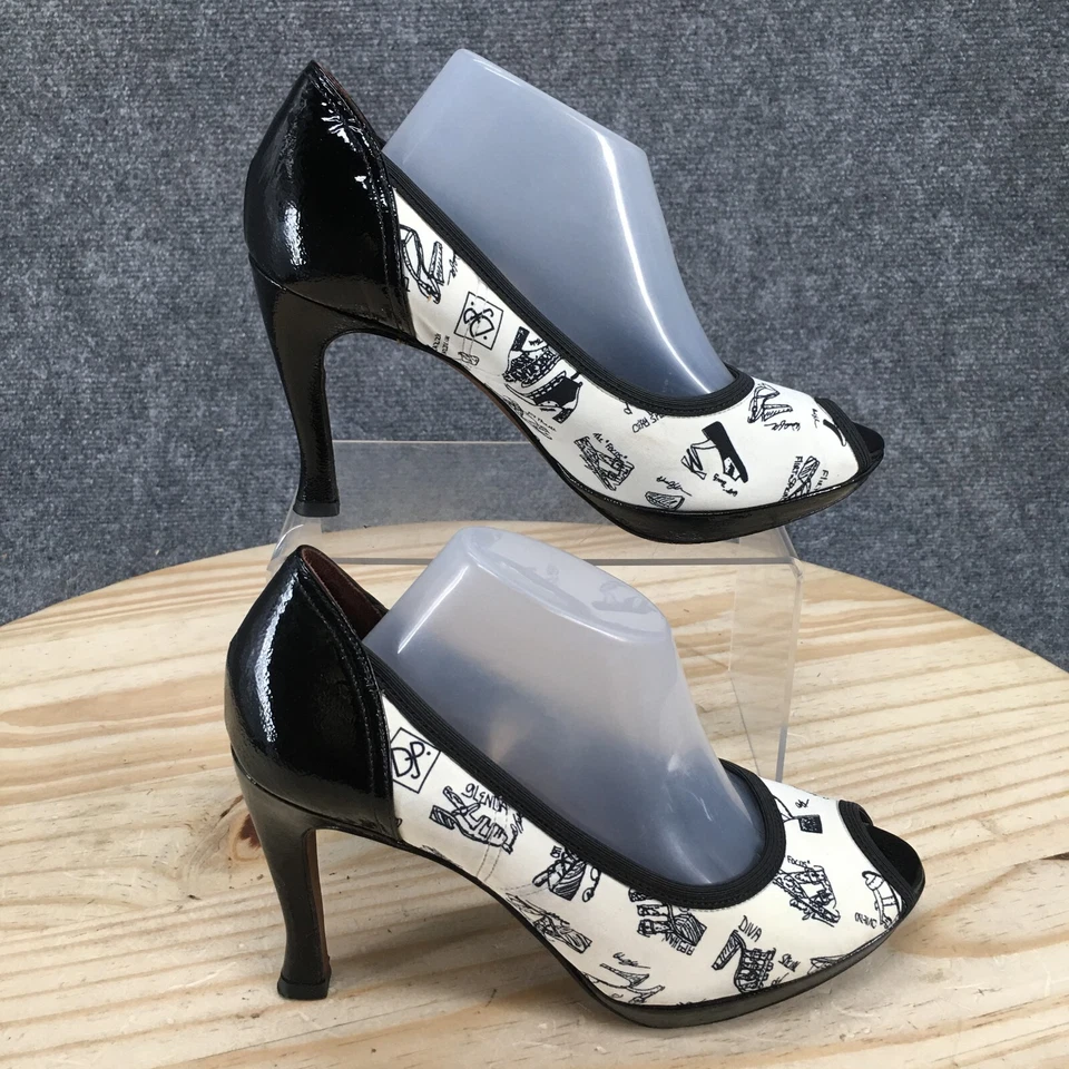 Donald J Pliner Heels Womens 7 Pump Multicolor Slip On Casual Peep Toe Stilleto - Image 1 of 4