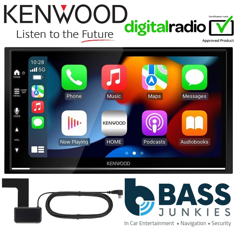 Kenwood DMX7722DABS 6.8" Screen CarPlay Android Bluetooth DAB Car Stereo EX-DEMO