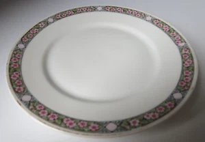 Piatto pranzo self-hutschenruther / piatto insalata bordo LHS Bavaria rosa e verde - Foto 1 di 5