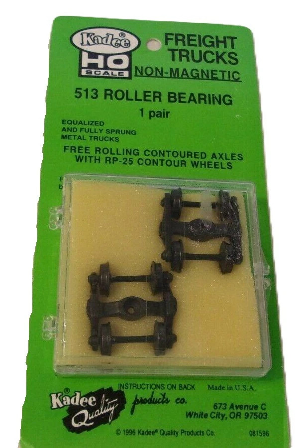 Kadee 513 HO 100-Ton A.S.F. Ride Control Roller Bearing Truck - 1 Pair - Image 1 of 1