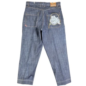 Fubu Platinum Fat Albert Ruby Wide Leg Baggy Denim Jeans Y2K blau Herren 38 x 34 gebraucht, in einwandfreiem Zustand - Bild 1 von 12