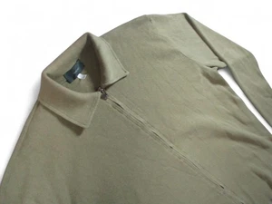 Zanone Pullover Herren 56 Olivgrün Full Zip Cardigan Kragen Strick Made in Italy - Bild 1 von 20