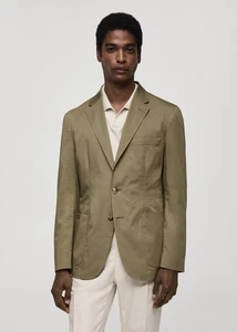 Men Mango Slim Fit Cotton Blazer Size Uk 44 - Picture 1 of 8