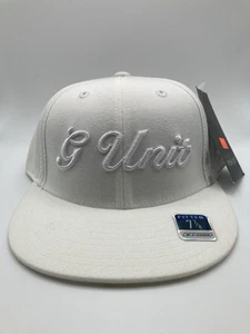 Vintage Y2k G-Unit 50 Cent Fitted All White Reebok Classic Hip Hop Sz 7 7/8 Cap - Picture 1 of 11