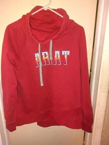 Sudadera Ariat REAL Mujer 2XL Roja Capucha Cuello Serape Letra Gráfico Pullover - Imagen 1 de 4
