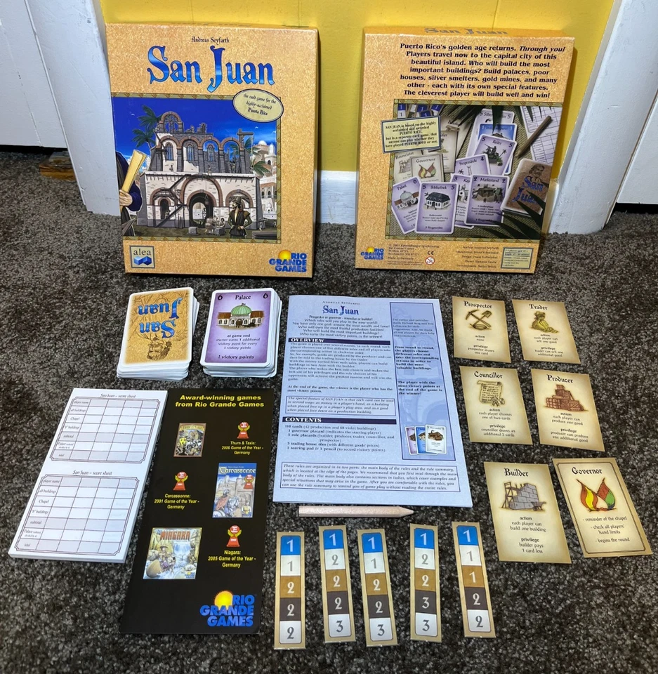 SAN JUAN 1st EDITION Card/Board Game100% Complete, VG+ - Image 1 of 4