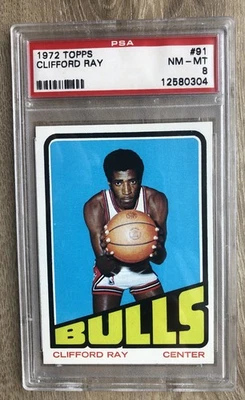 1972 Topps Basketball #91 Clifford Ray PSA 8 - Image 1 of 2