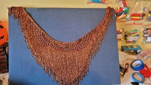 Gorgeous Vintage Interlude California Dazzling Beaded Fringe Capelet Wrap Scarf - Picture 1 of 6