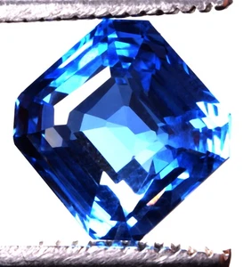 12.20 Cts. Natural Neon Blue Grandidierite Square Shape Certified Gemstone - Foto 1 di 4