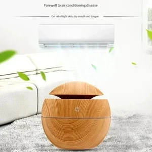 USB Ultrasonic Cool Mist Sprayer Essential Oil Fragrance Mini Home Wood Grain - Picture 1 of 10