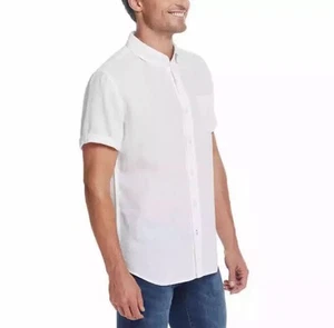 Weatherproof Vintage Men's Short Sleeve Linen Woven Shirt NWT Size 2XL - Picture 1 of 6