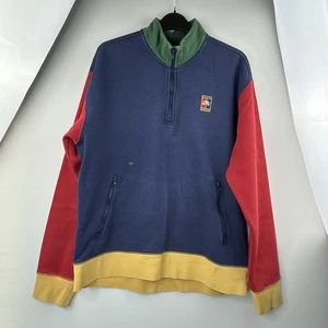 Felpa Pullover Nike SB Court Logo Color Block 1/4 Zip Navy Taglia Media LEGGI - Foto 1 di 18