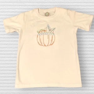 Pumpkin Thanksgiving T-Shirt bestickt Größe 6 Herbst - Bild 1 von 4