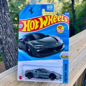 Hot Wheels 2025 FIRST RUN Ferarri SF90 Stradale EV Silver 458 488 12 14 Electric - Picture 1 of 7