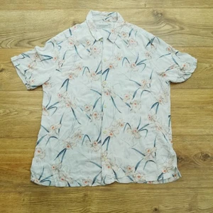 Camisa All Saints Aaru XL Blanca Viscosa Lazo Botón Floral Hawaiana Ligera - Imagen 1 de 8