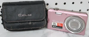 Used Working Casio EXILIM Model EX-ZS5 Pink 14.1 MP Digital Camera W/ Strap Case - Picture 1 of 10