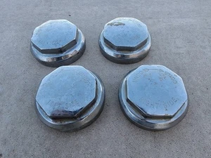 Vintage Wire Wheel Nut Knock Off Center Cap Set 4 British MG Triumph Accessory - Picture 1 of 20