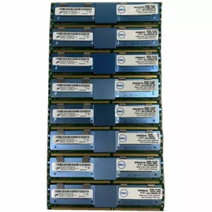 (64GB) Micron 8 x 8GB 667MHz Server ECC REG Memory 4Rx4 PC2-5300F DDR2 RAM - Picture 1 of 1