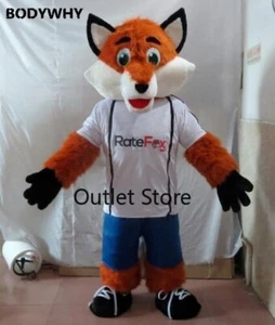 Deluxe Long Fursuit Fox Plush Easter Christmas Mascot Costume Dress  Cosplay - Picture 1 of 3