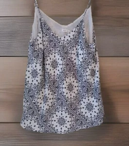 Tanktop Olivia grau gefüttert schwarz creme Gr. XL Spaghettiträger BOHO - Bild 1 von 11
