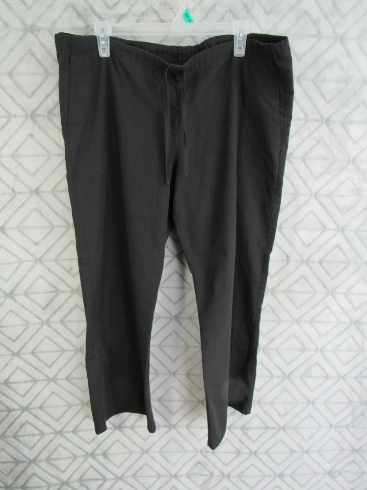 Pantalones Exfoliantes SB Talla M Negros Cordón Cintura Bolsillos Carrera Trabajo Médico Foto 1 de 3