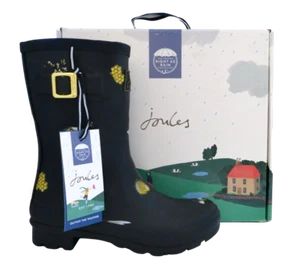 Nuevo en caja Joules Azul Marino Abeja Abeja Abeja Abejorro Molly Welly Botas de Lluvia 7 8 9 10 - Imagen 1 de 7