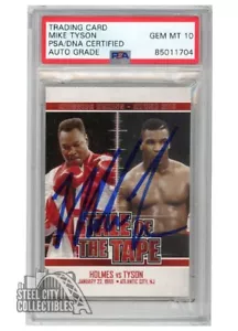 Mike Tyson 2010 Sport Kings Tale of the Tape Red Autograph Card PSA/DNA 10 - Picture 1 of 1