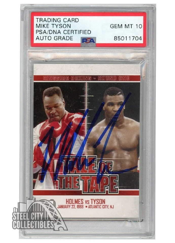Tarjeta autógrafa roja Mike Tyson 2010 Sport Kings Tale of the Tape PSA/ADN 10 Foto 1 de 1