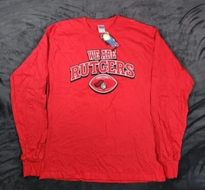 Vintage Rutgers University Scarlet Knights Graphic L/S T Shirt Sz L - Picture 1 of 7