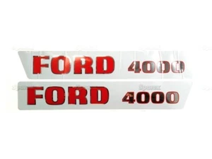 Motorhaube Aufkleber Set Für Ford 4000 Vor Force Traktore - Bild 1 von 3