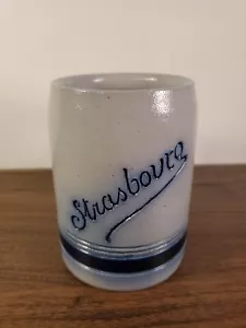 Strasbourg Germany Large Clay Mug Stein 5" - Picture 1 of 8
