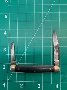 Vintage Schrade Walden NY USA small 2-blade pen knife, carbon steel pocketknife  - Picture 1 of 9