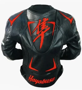 HAYABUSA SUZUKI Motorbike/Motorcycle Leather Jacket Racing Biker Leather Jac - Bild 1 von 3