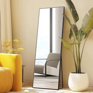 16"x59" Full-length Floor Mirror Large Wall Bedroom Stand Alloy Frame Mirrors - Picture 1 of 7