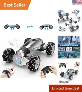 All-Terrain 4WD Gesture Controlled RC Stunt Car: Fun with 360° Spins & Lights - Picture 1 of 8