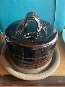 STUDIO POTTERY / CHEESE DISH WITH DOME ,SMALL,CORNISH,7x 4 Inches - Picture 1 of 23