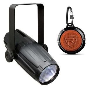 Chauvet DJ LED Pinspot 2 High Powered Mirror Ball Spot Light+Bluetooth Speaker - Picture 1 of 12