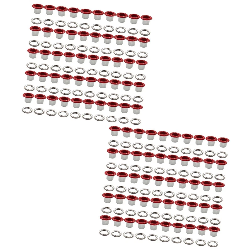 Kit de 100 ojales ojales de metal forma redonda para álbumes de recortes de lona de cuero Foto 1 de 1