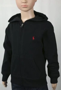 Polo Ralph Lauren Kinder schwarzer Hoodie rot Pony neu mit Etikett - Bild 1 von 1