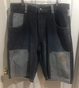 Timberland Men's Jean Shorts Size 36 Blue Denim Work Loose Fit - Picture 1 of 9