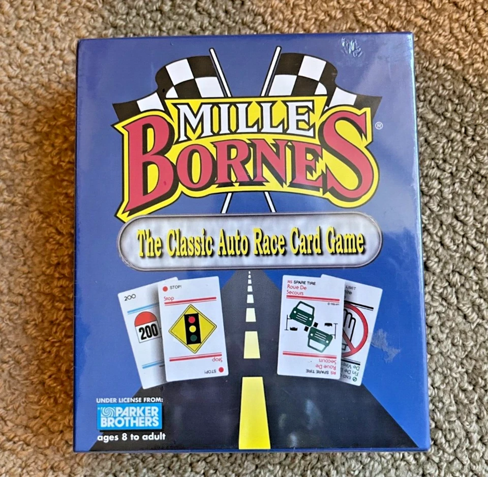 Mille Bornes 1998 Classic Auto Race Card Game New Sealed Hasbro #1020 Ages 8+ - Image 1 of 1