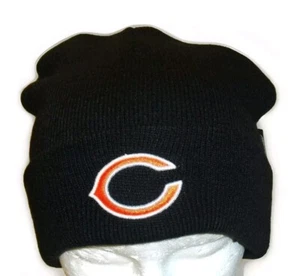 Chicago Bears Mens Adult Cuffed Cuff Reebok Blue Beanie Winter Hat cap New Nfl - Picture 1 of 2