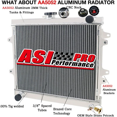 Aluminum Radiator Fits 1984-1995 Toyota Pickup 4Runner RN SR5 22R DLX 2.4L L4 MT - Image 1 of 4