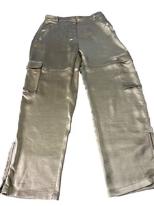 Open Edit Damengröße 10 Satin-Cargohose hellbraun Oxford - Bild 1 von 11