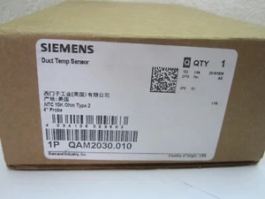 SIEMENS QAM2030.010 DUCT TEMP SENSOR 10K NTC Type 2 - 4" PROBE - Picture 1 of 1
