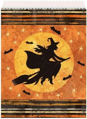 Luna Llena Halloween 8 Ct Papel Goodie Favor Bolsas Bruja Foto 1 de 2