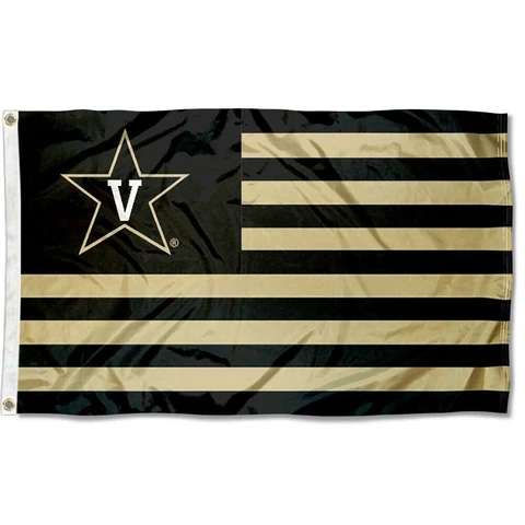 Vanderbilt University Commodores Stars and Stripes Nation USA Flag Cover